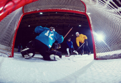 Hockey players on ice