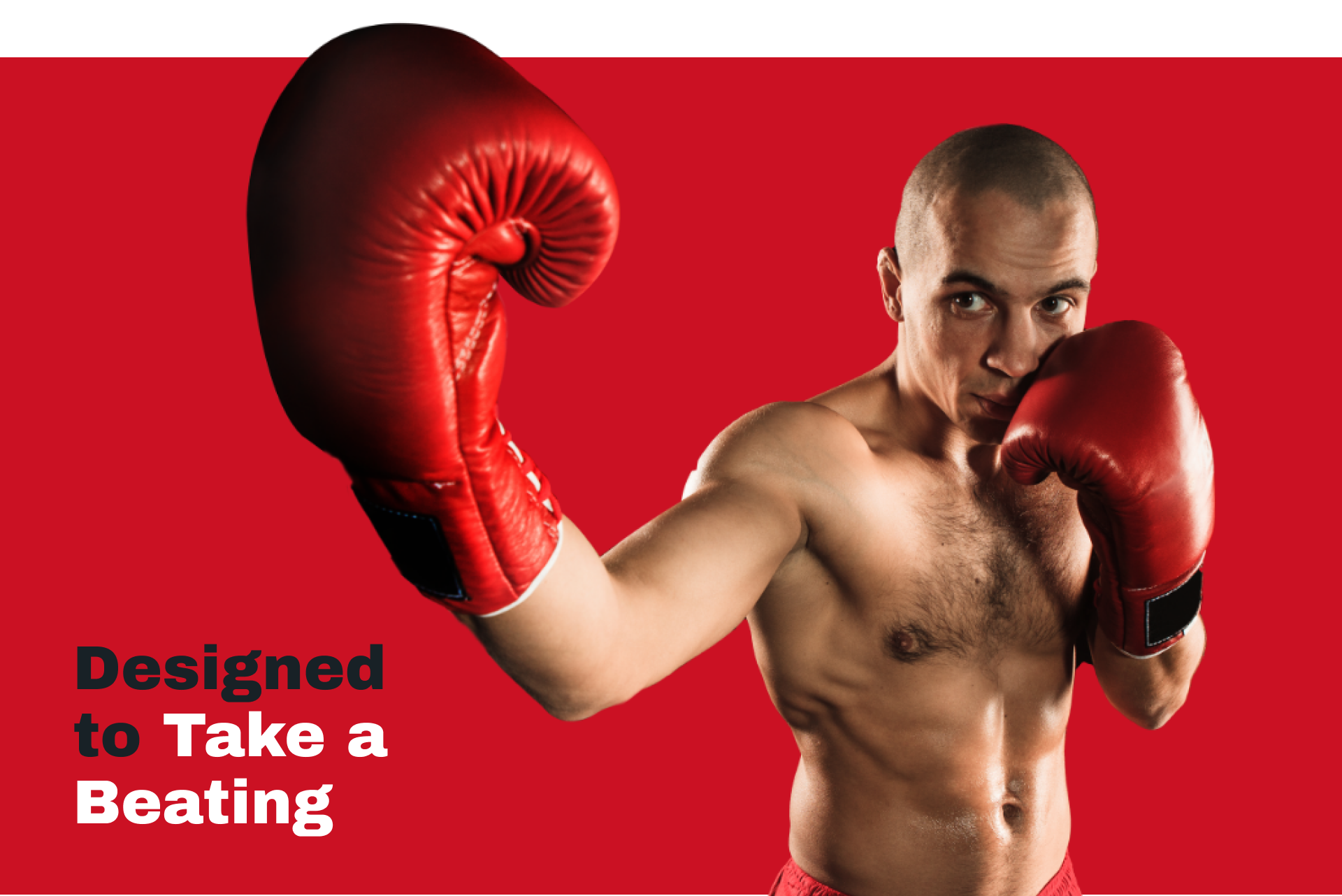 Boxer with red gloves